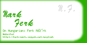 mark ferk business card